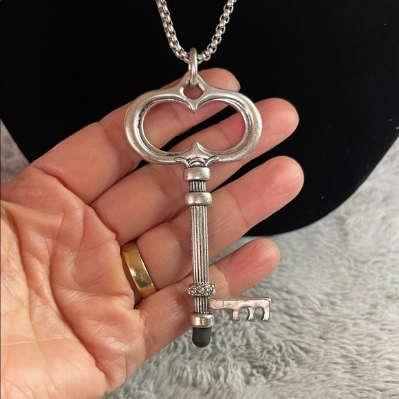 Chico's Silver Key Necklace - Picture 4 of 4